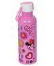 Disney by Gluman Minnie Stainless Steel Double Walled Mizu  Water Bottle Pink - 500 ml- Steel Water Bottle