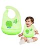 FunBlast Green Apple Print Silicone Baby Bib for Feeding & Weaning