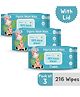 MomaMia 99% Aqua Water Wipes - Pack of 3 (72 count Wipes pack)