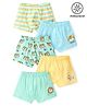 Babyhug 100% Cotton Knit Antibacterial Trunks Lion & Tiger Print Pack of 5 - Multicolour