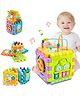 Nicres ctivity Cube Baby Toys 6 in 1 Multi-Purpose Educational Learning Cube with Music Activity Center Play Square with Musical Toys Shape Sorter Toy Gift for 18M+ Year Old Boy Girl Toddlers Kids