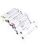 Nicres 24 Pieces Painting Markers Pen, Student Markers Pen Double Head Markers Pen Dual Head Markers Pen with Color Mark for Painting