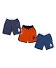 Clothe Funn Pack Of 3 Nautical Theme Printed Shorts - Maroon Royal & Navy Blue