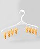 Hanger With 8 Clips -Yellow