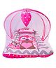Babytoons Baby Bed with Thick Mattress, Mosquito Net with Zip Closure & Neck Pillow Luxury Bedding for New Born Sleeping Bed (0-12 Months) Pink
