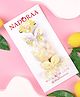 Kicks & Crawl Set Of 4 Pearl & Sequins Detailed Hair Clips - Yellow