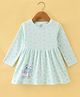 CUCUMBER Interlock Knit Full Sleeves Frock With Anchor Print -Light Blue