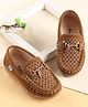 Cute Walk By Babyhug Formal Slip On Shoes - Brown