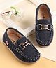 Cute Walk By Babyhug Formal Slip On Shoes - Dark Blue
