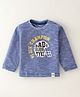 CUCUMBER Cotton Knit Full Sleeves T-Shirts with Text Print - Blue