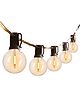 FLAZE Outdoor String Lights 25 Feet G40 Globe Patio Lights With 26 Edison Glass Bulbs(1 Spare), Waterproof Connectable Hanging Light -(color may vary),