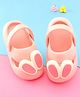 Oh! Pair Slip On Clogs with Appliques & Back Strap Closure - Pink