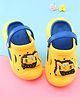 Oh! Pair Slip On Clogs with Bulldozer Applique & Back Strap - Yellow