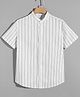 tior Half Sleeves Striped Shirt - White