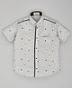 YOUMAA 100% Cotton Half Sleeves Bears Printed Shirt - Grey