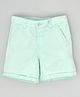 YOUMAA Cotton Solid Shorts - Turquoise