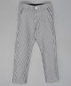 YOUMAA Cotton Striped Chino Trousers - Grey