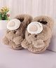 Oh! Pair Slip On Winter Shoes Teddy Design - Brown