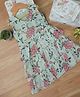 tior Sleeveless Floral Printed Layered Dress - Green