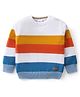 Babyhug Knitted Full Sleeves Pullover Striped Cotton Light Weight  Sweater - Multicolour