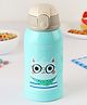 Cello Popup Stainless Steel Water Bottle with Kitten Print Green - 490 ml