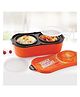 Cello Doppler Plastic Insulated Lunch Box with Stainless Steel Inner - Orange
