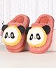 Oh! Pair Slip On Winter Shoes with Panda Applique - Dark Peach