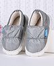 Oh! Pair Slip On Winter Shoes with Checks - Grey