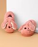 Oh! Pair Slip On Winter Shoes with Bunny Ears Applique - Red