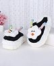 Oh! Pair Slip  Winter Shoes with Applique & Back Strap - Black (Back Elastic May Vary)