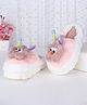 Oh! Pair Slip On  Winter Shoes with Applique & Back Strap - Pink (Back Elastic May Vary)
