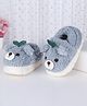 Oh! Pair Slip On Winter Shoes with Teddy Applique - Blue