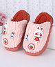 Oh! Pair Slip On Winter Shoes with Bunny Applique - Red