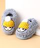 Oh! Pair Slip On Winter Shoes with Cap Applique - Blue