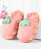 Oh! Pair Slip On Winter Shoes with Cactus Applique - Red