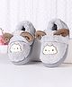 Oh! Pair Slip On Winter Shoes with Ears Applique - Grey