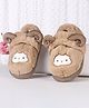 Oh! Pair Slip On Winter Shoes with Ears Applique - Brown