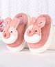 Oh! Pair Slip On Winter Shoes with Bunny Applique - Pink