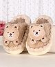 Oh! Pair Slip On Winter Shoes with Applique - Beige