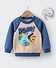 Kookie Kids Full Raglan Sleeves Winter Wear T-Shirt with Dino & Text Print - Blue