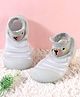 Cute Walk by Babyhug Slip On Socks Shoes  with Teddy Bear Design - Blue