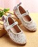 Babyoye Embellished  Ballerinas with Velcro Closure - White