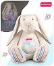 Babyhug Bunny Music Projector Soft Toy - White | Plush Bunny With Soothing Light Projector & Lullabies | Perfect Bedtime Companion That Comforts & Relaxes Babies| Height 34cm | BIS Certified