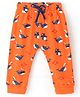 CUCUMBER Interlock Knit Full Length Lounge Pant with Sea Life Print - Orange