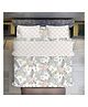 UrbanArts 400TC Luxury Glace Cotton King Size Bedsheet with 2 Pillow Covers - Grey Printed