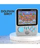 Sameo Rechargeable 8 Bit Classic GameGear Handheld Video Game Console with 666 Classic Retro Games - Dolphin Grey