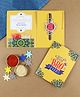 Asthetika World's Greatest Brother Text Detailed Rakhi In Greeting Card With Roli Chawal -   Red