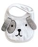 Masilo  100% cotton Bib For Infant/Baby's Nursery, Soft and comfortable, Handmade with love, Absorbent and fast drying, Lightweight, 0 to 1 Years - Puppy - White