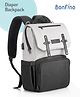 Bonfino Multifunctional Smart Diaper Backpack- Grey & Black