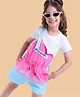 OLLINGTON ST. Cotton-Lycra Printed Dungaree Shorts & Half Sleeves Inner Top - Multicolour & White